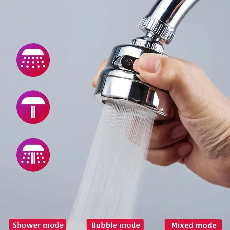 

Universal 3Mode Kitchen Faucet Adapter Aerator Shower Head Pressure Home Water Saving Bubbler Splash Filter Tap Nozzle Connector