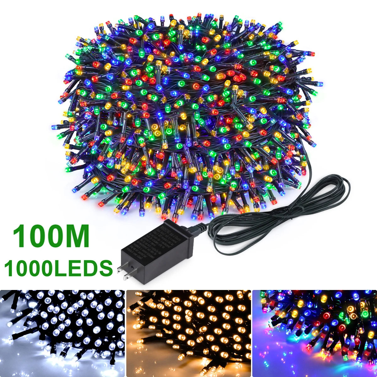 

Waterproof Fairy Lights Outdoor 100m 50m 30m 20m 10m For Garden Christmas Wedding Decoration 100-1000 Leds Led Lights String