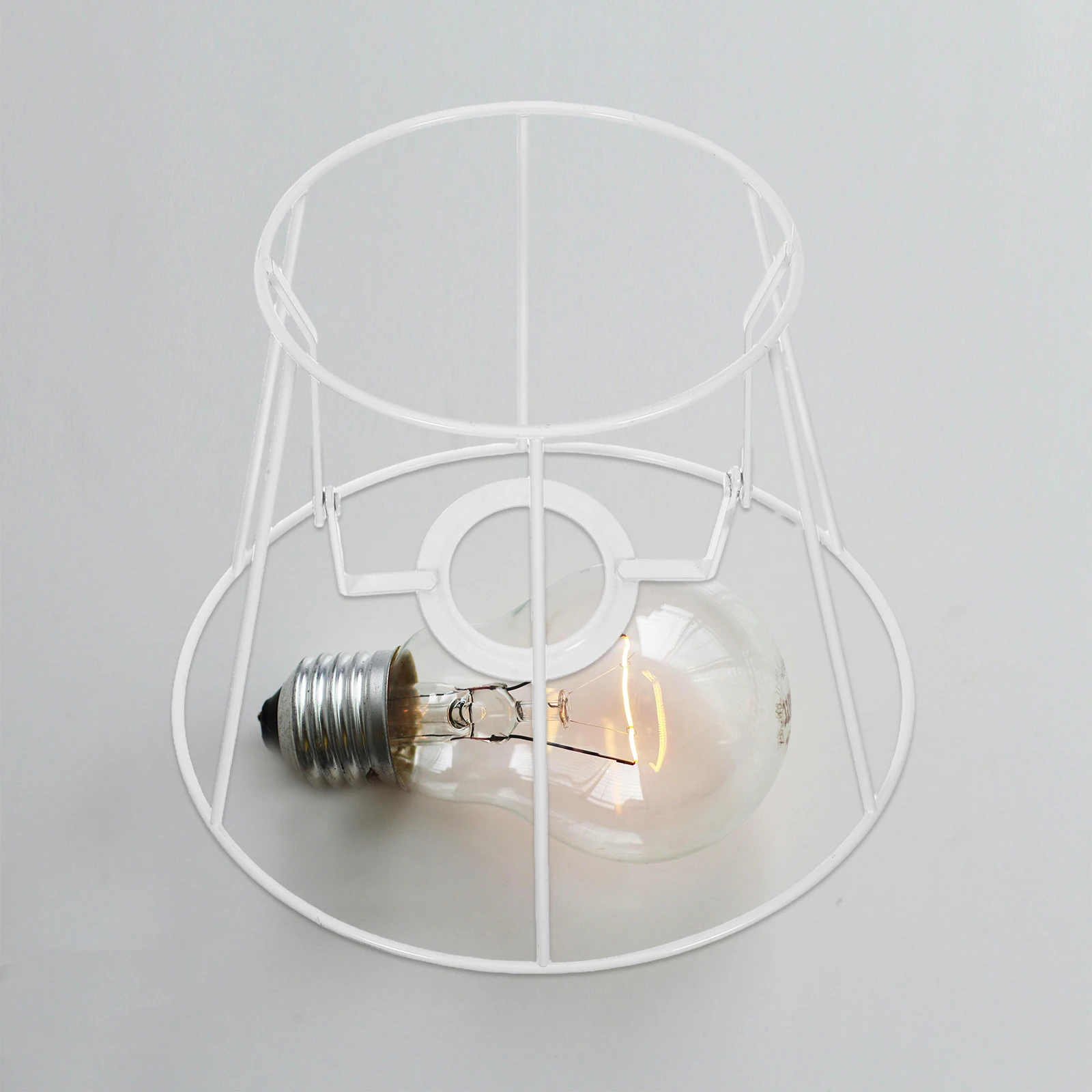 

Lampshade Frame Adapter Metal Wire Ring Holder Iron Easy Clean Modern Home Decor Versatile Shapes Lampshade Kit