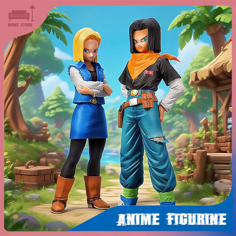 Figurine d'anime Dragon Ball Z Android 17 18 Figurine PVC figurines d'action Statue décoration de bureau Anime périphérique Collection jouets