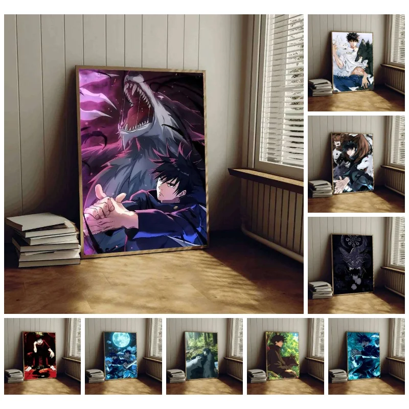 Jujutsu Kaisen Megumi Fushiguro Anime 5D DIY Diamond Painting No Frame Diamond Art Mosaic Craft Kit Home Wall Art Handmade Gift