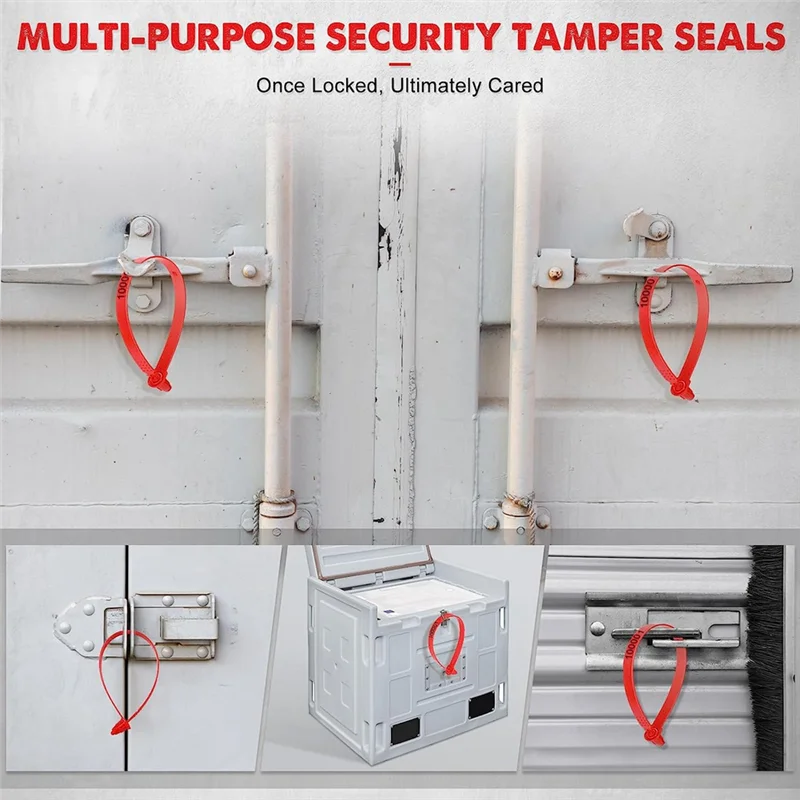 1000 Stück Kunststoff-LKW-Türdichtung für Anhänger, Logistik, Versand, Verpackung, Versand, Rot-A09I
