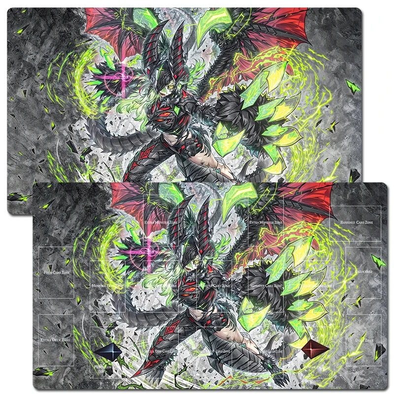 

YuGiOh Diabellstar Vengeance TCG CCG Playmat Торговый коврик для карточных игр Настольный игровой игровой коврик Коврик для мыши 60x35 см Бесплатная сумка