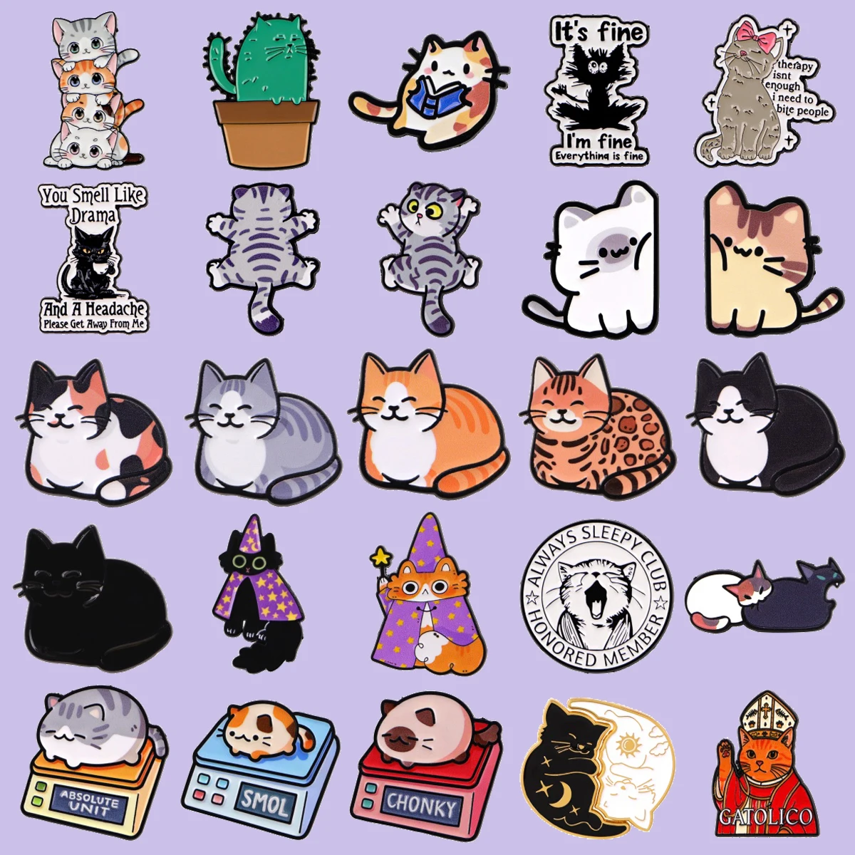 Niedliches Paar Katze Emaille Pins Tier Metall Pin Abzeichen auf Rucksack Revers Brosche Kostüm Zubehör Modeschmuck Geschenk