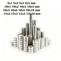 5-50 Pcs Round Refrigerator Magnet For Fridge, DIY, Projects, Office 8x1/2/3/5mm 10x1/2/3/4/5/6/8/10 mm 15x2/3/5/10 mm