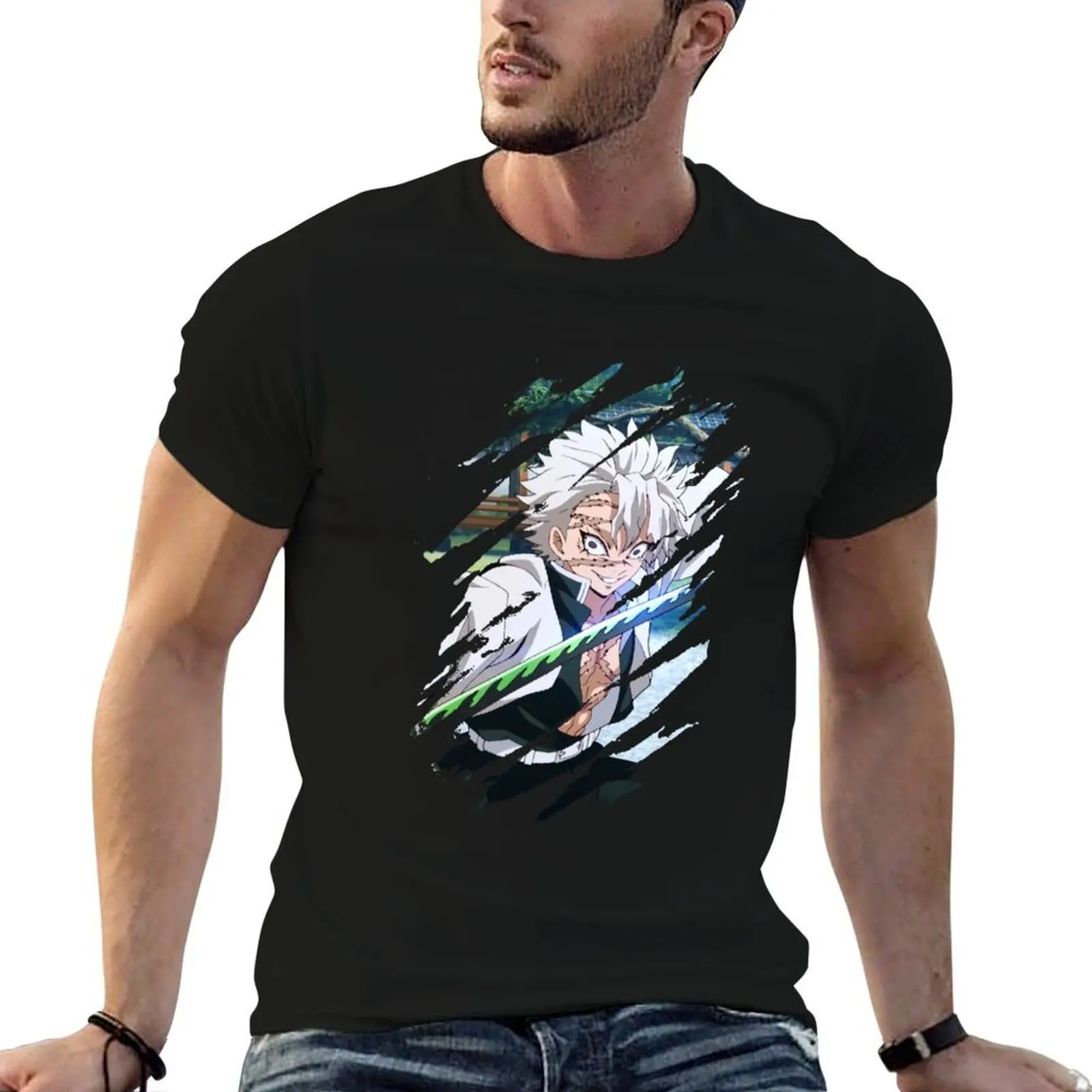 Sanemi - The Wind Pillar T-Shirt tees anime t shirts mens funny t shirts