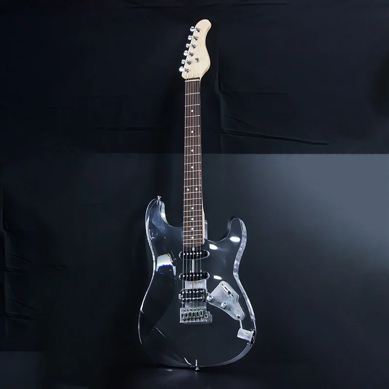 

Hooqu Electric Guitar ST/TL Acrylic Transparent 22 Frets Professional Gift Classroom Performance Fashion SE22021