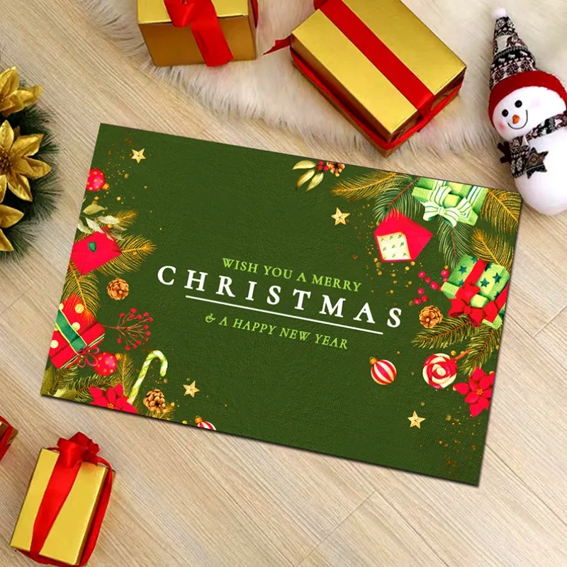 عيد ميلاد سعيد الكرة مصنع السجاد الأخضر حفلة غرفة المعيشة أريكة غرفة نوم السرير دراسة مدخل الباب البساط عدم الانزلاق لطيف ديكور حصيرة