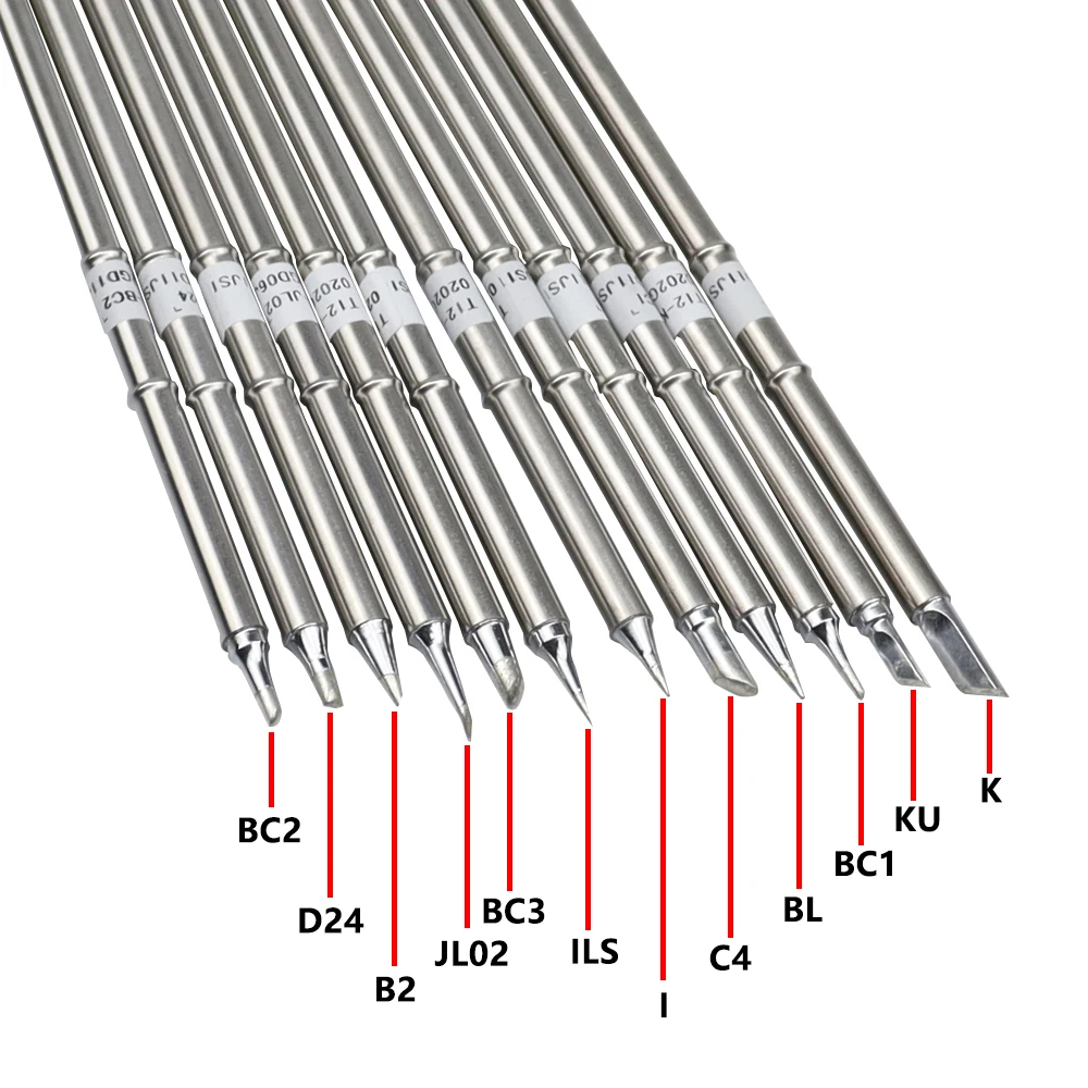 Soldeerbout hoofd dicas t12 série vervanging ponta T12-K bc2 bc3 jl02 d24 ku ils bl ik para fx951 FX-952