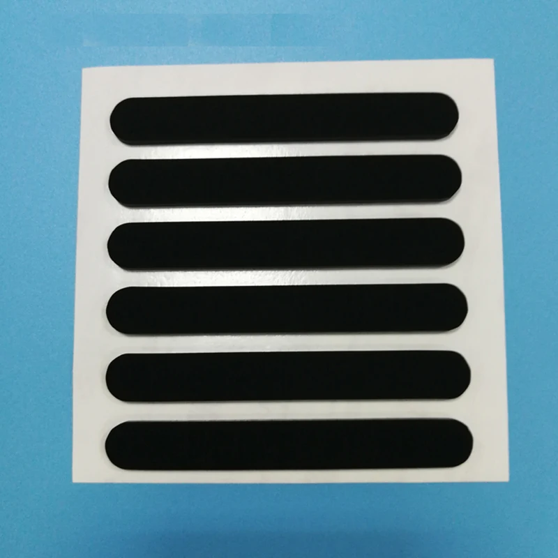 10pcs schwarze ovale Silikon kautschuk selbst klebende Füße Pad Anti-Rutsch-Protektoren Dichtung Length12-160mm Breite 12mm Dicke 3mm