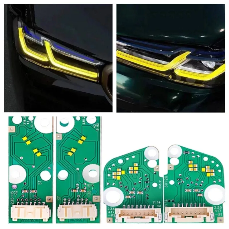 Yellow Headlight DRL Module Angel Eye LED Board 23508301 23508302 For BMW G30 G38 LCI 2020 2021 2022 2023