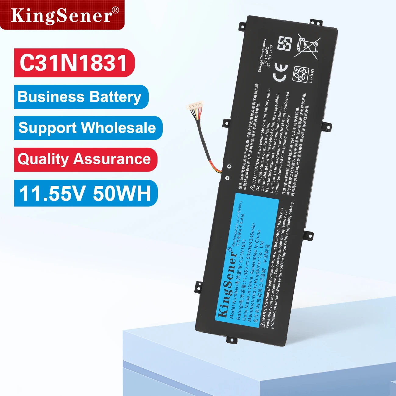 

KingSener C31N1831 Laptop Battery For ASUS P3540FA P3548FA P574FA PE574FA PX574F Series Notebook 0B200-03330200 11.55V 4335mAh