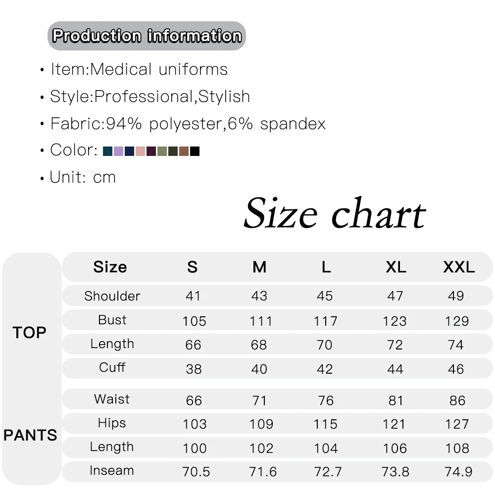 جيوب زي ممرضة الطبيب الطبي الزي الجراحي امرأة الرجال السريري فرك مجموعة الصيدلة ملابس العمل التمريض الدعك السراويل العليا