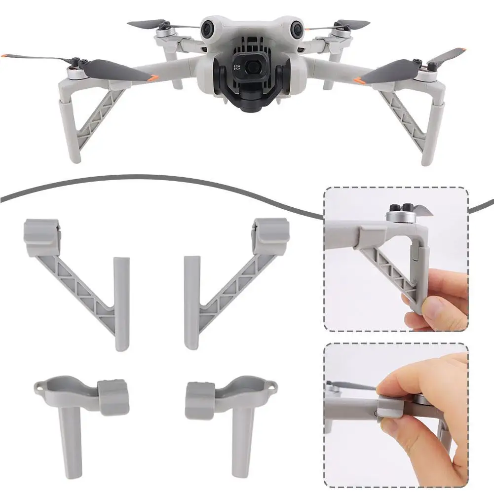 Landing Gear for Drone, Extensor de câmera aérea, Tripé Shuttle, Suporte de proteção contra queda, Suporte para DJI MINI 4 PRO A2A3