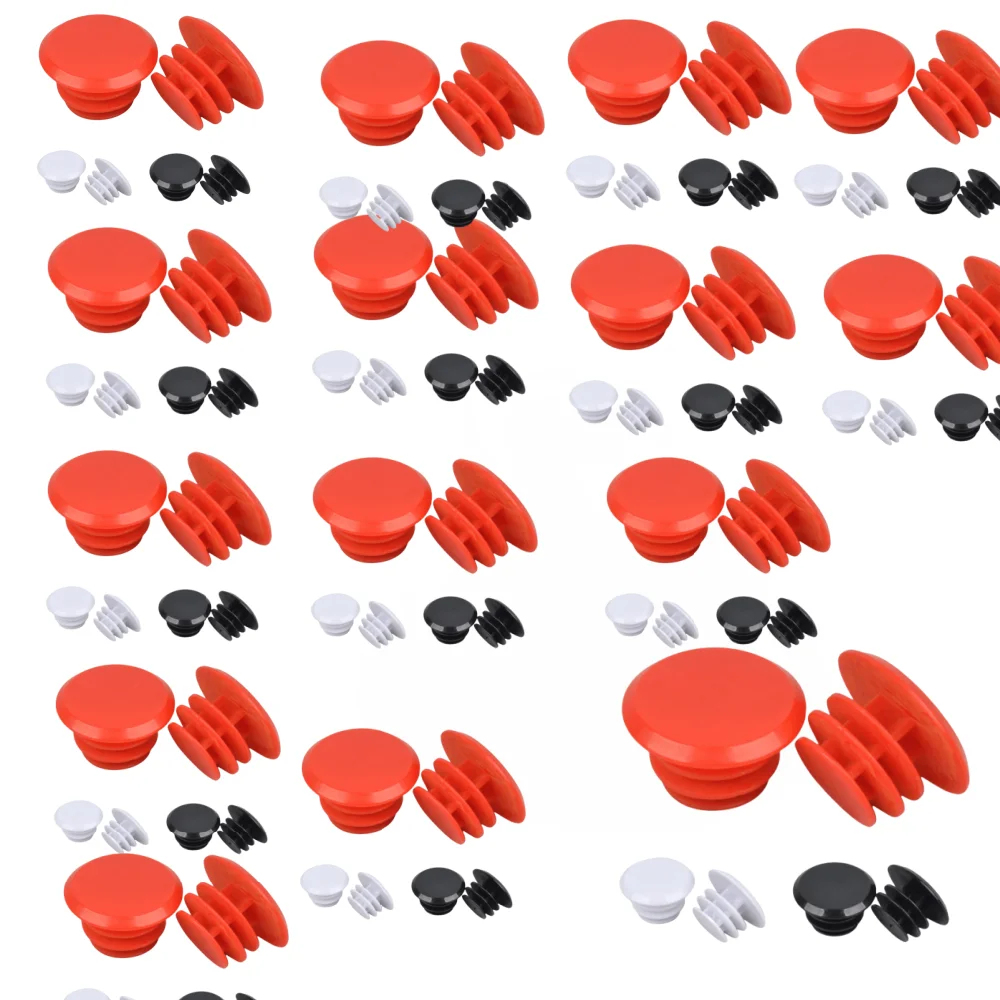 1 Pairs Cap Covers Plastic For 22mm Diameter Accessories Black Red White Mountain Road Bike Bicycle Handlebar Plug Grips