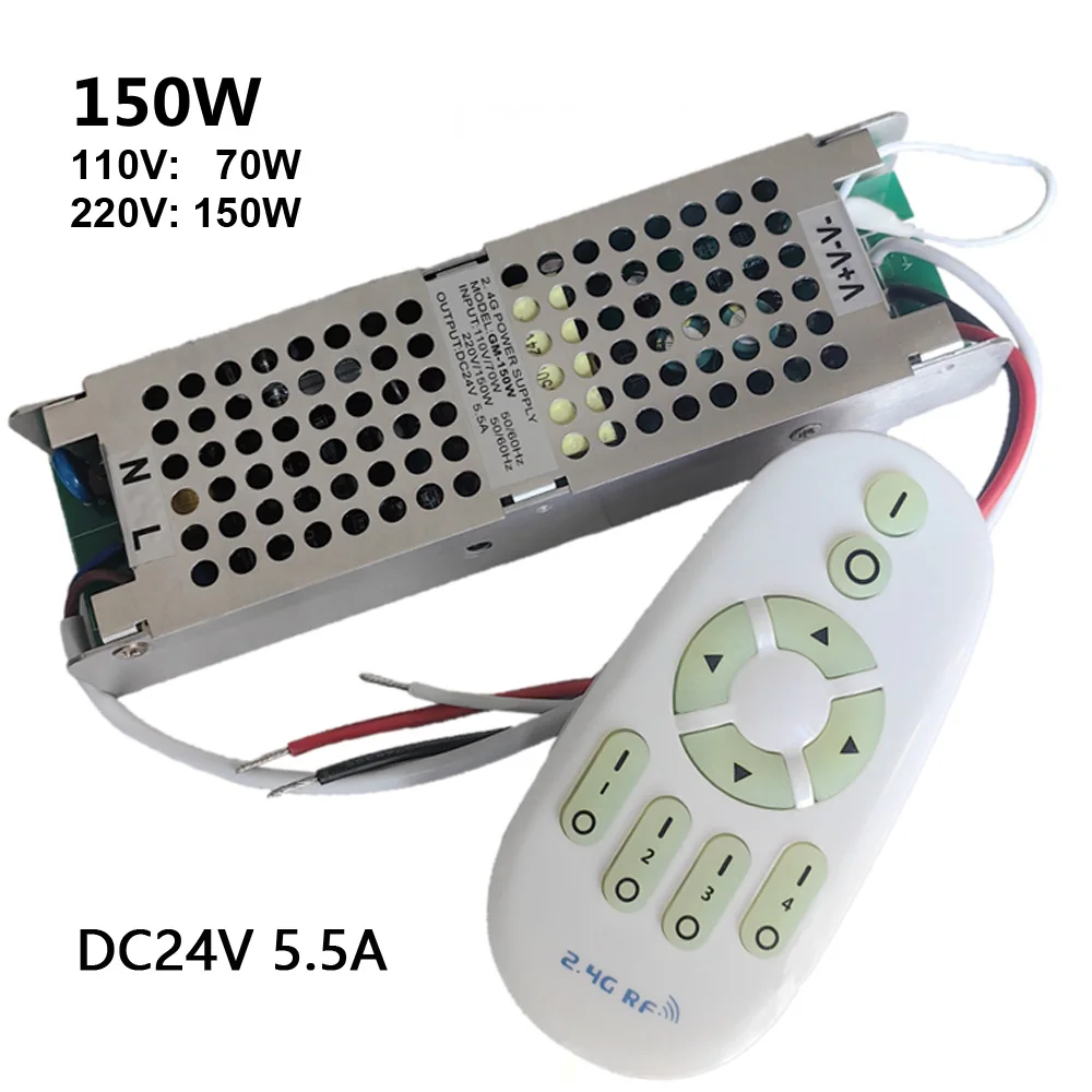 24V Remote control driver 2.4G power supply be used for 24V dual colors LED strip dimming&color changing Input 220V output 24V