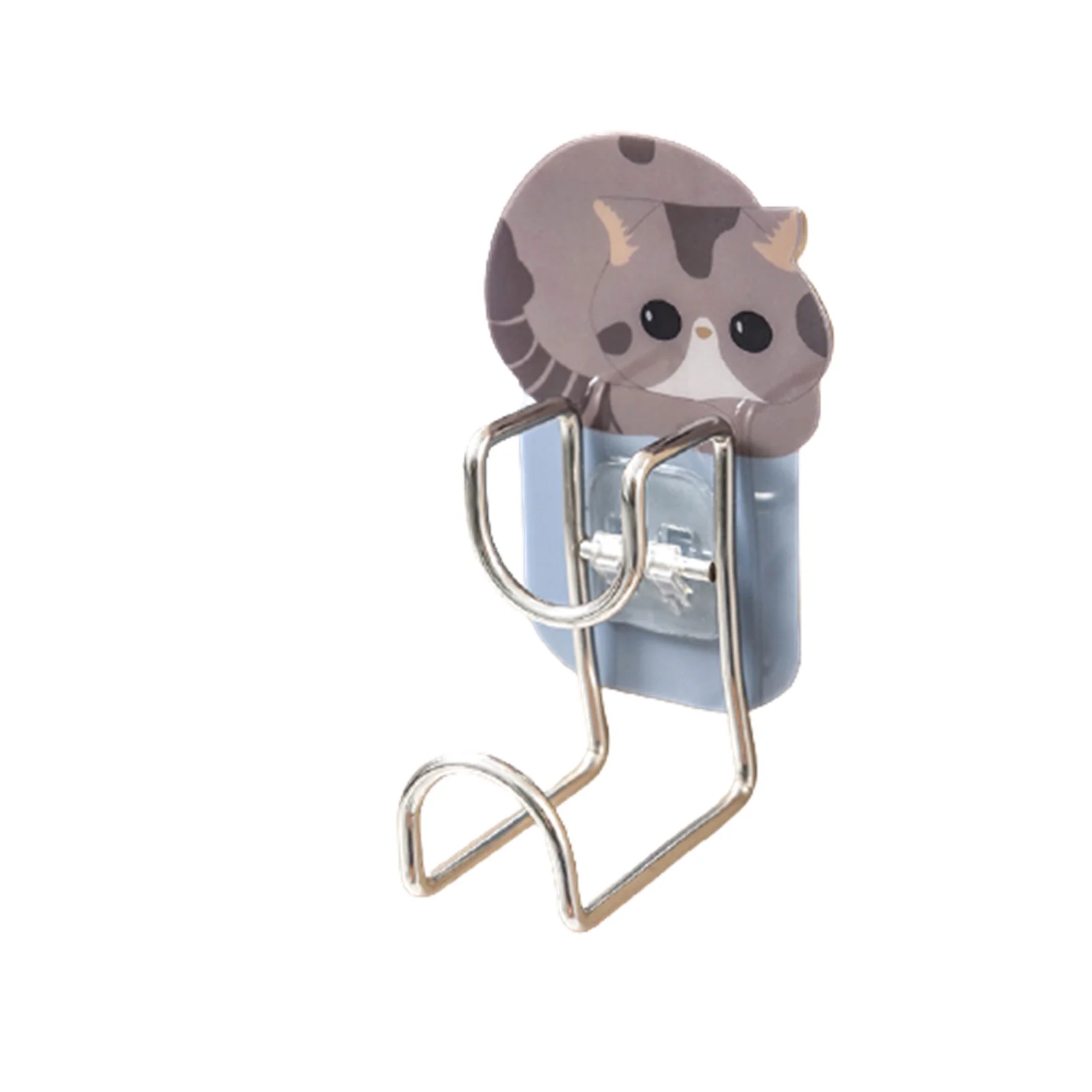 

Wash Basin Hook Multifunctional Adhesive Hooks Cute Cartoon Cat Punch-Free Organizer For Bathroom Kitchen
