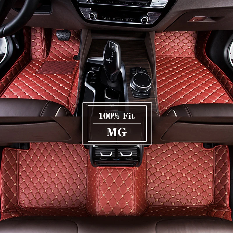 

Custom Leather Car Floor Mats For MG ZS 2017 2018 2019 2020 Auto Carpet Rugs Foot Pads Parts Interior Details Accessories 차량용품