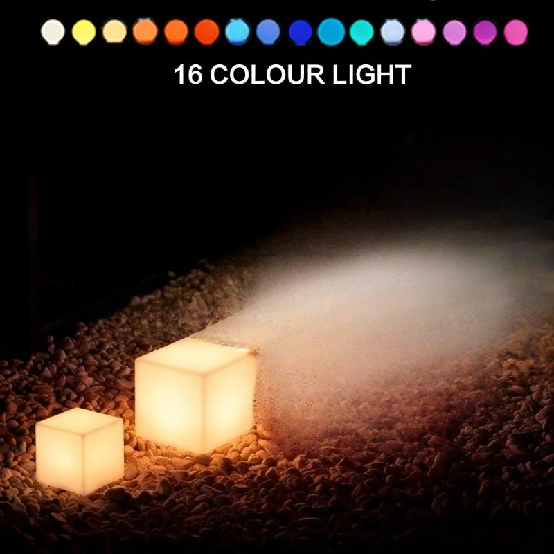 

Многофункциональный RGB-светильник с защитой от воды, перезаряжаемый, компактный ночник, креативная атмосферная настольная лампа, светодиодный светящийся куб