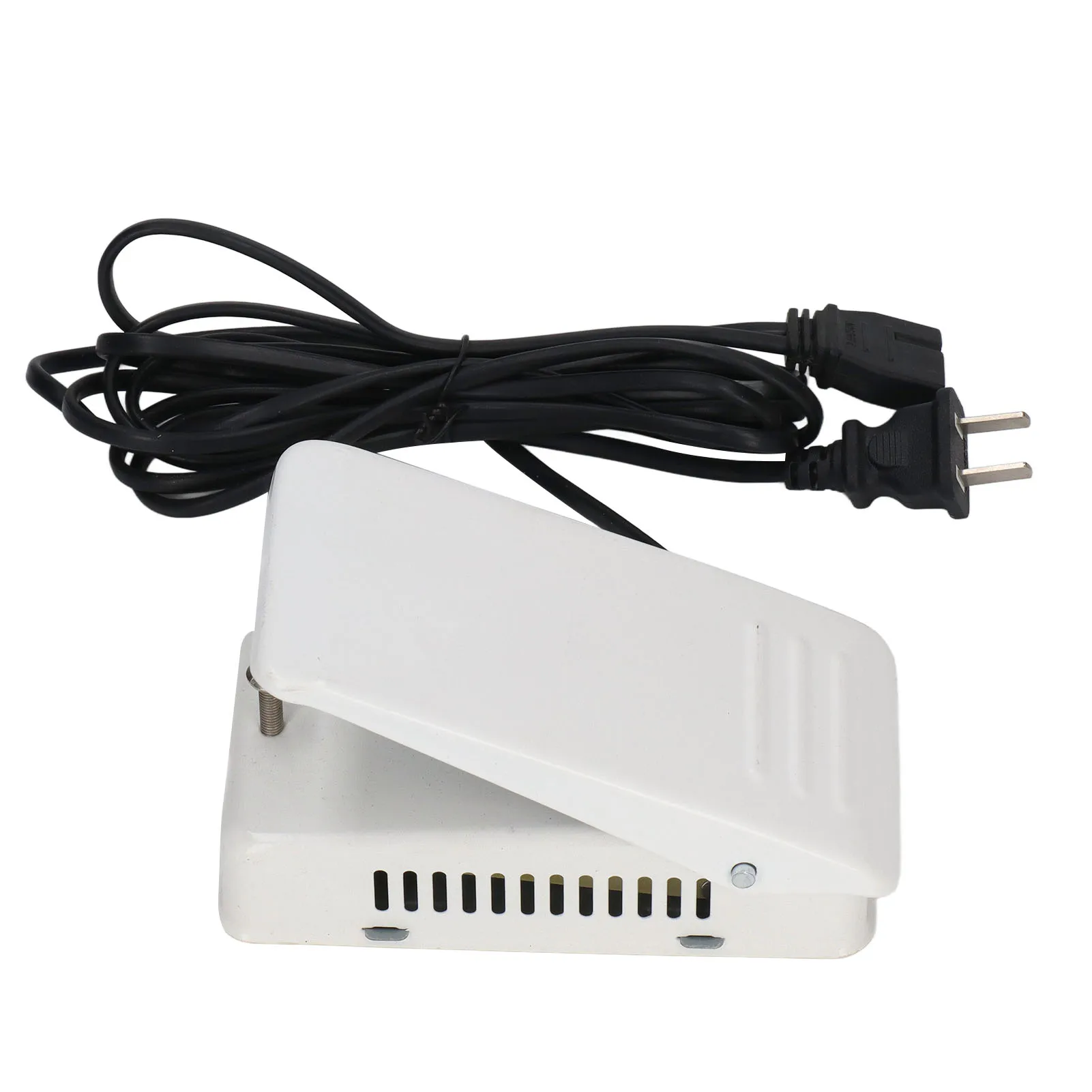 Sewing Machine Foot Pedal 2.5A Stainless Steel Nonslip Sewing Foot Pedal Replacement Foot Pedal for Household White US110V