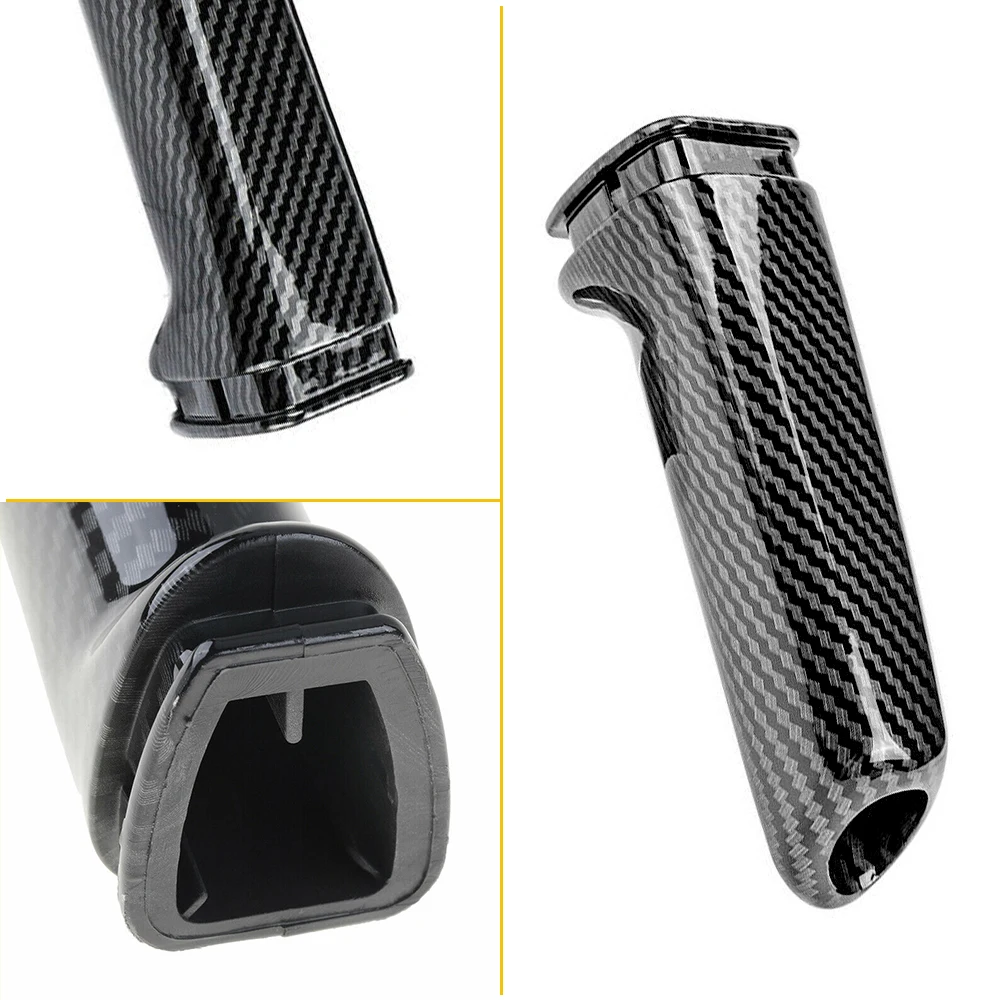 Handbrake Brake Handle Cover Carbon Fiber Style For BMW E60 E61 E63 E64 X1 E84 X3 E83 Z4 E85 E86 M3 M4 F80 F82 F32 Accessories