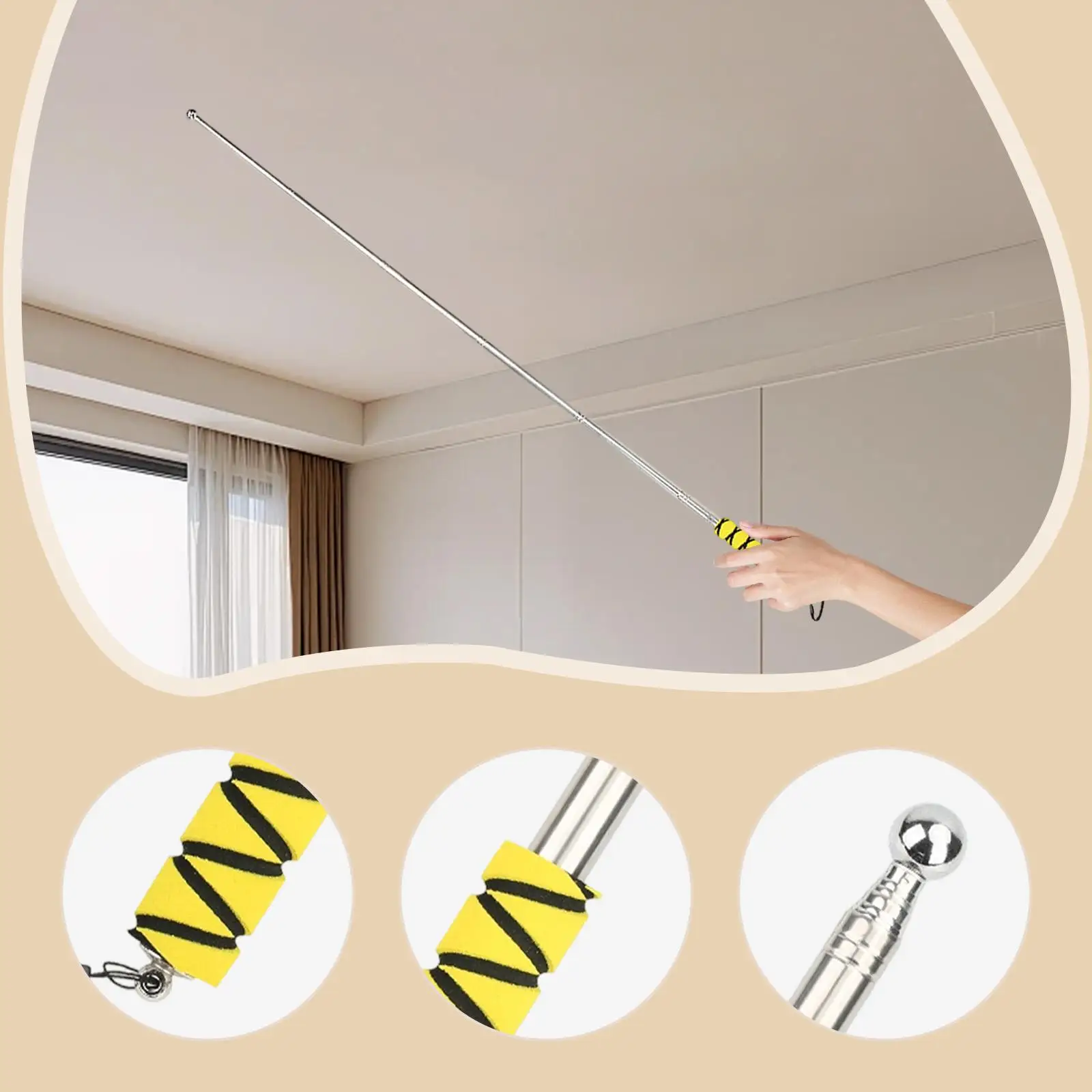 Concrete Sounding Tool Thickened Steel Sponge Inspection Hammer for Home Tile Wall Void Detection
