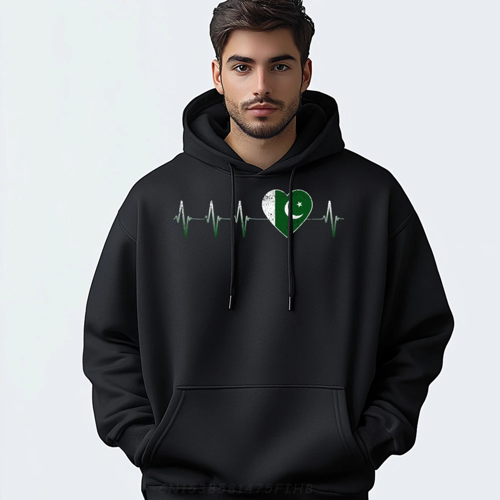 

Pakistani Heartbeat I Love Pakistan Flag Heart 3d Printed Pullover Hoodies Original Mens Sweatshirts Loose