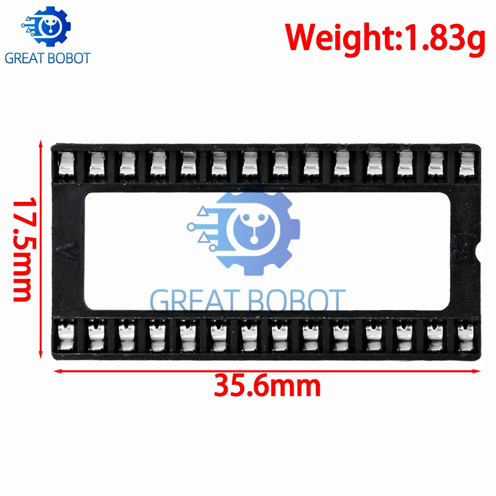 10PCS Narrow‑Body DIP Solder IC Socket | 6P‑28P 8P 14P for MCU Maker Development Projects