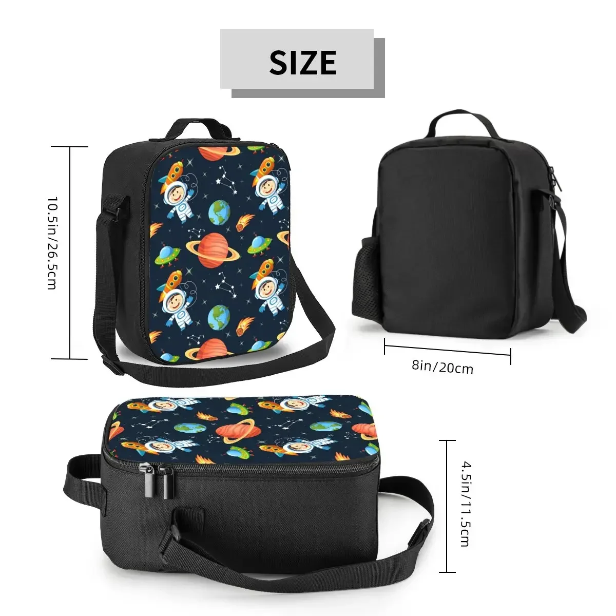 Sac à lunch personnalisé pour hommes et femmes, espace astronome, glacière, boîtes à lunch isolées thermiquement pour adulte, bureau