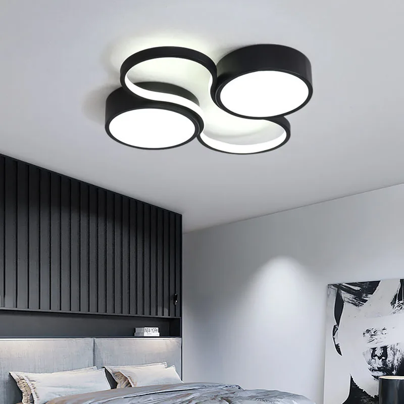 

Ceiling lamp personality creative lamp black and white round design bedroom lamp led modern simple small living room room lamp