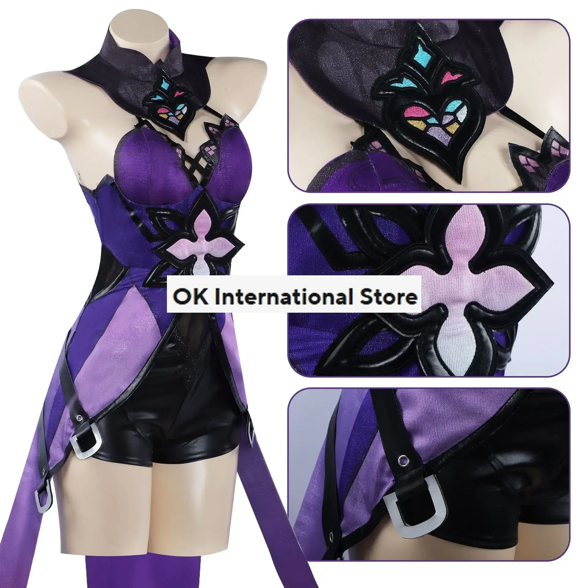 Jeu Honkai Star Rail Black FzCosplay Costume, Violet, Jupe Courte, Robe, Uniforme, Halloween, Carnaval, ix, Performance