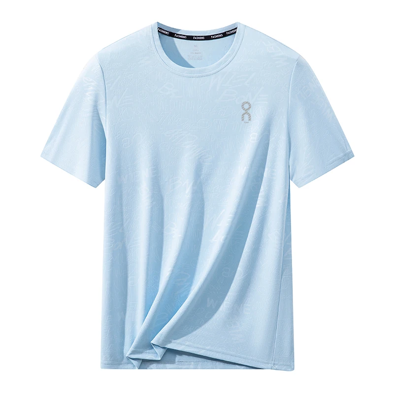 

Qui Dry Breathable ort Sve T-irt Men's Outdoor Casual Running Hiking Lightweight round Ne Hanfu Sport Fitn