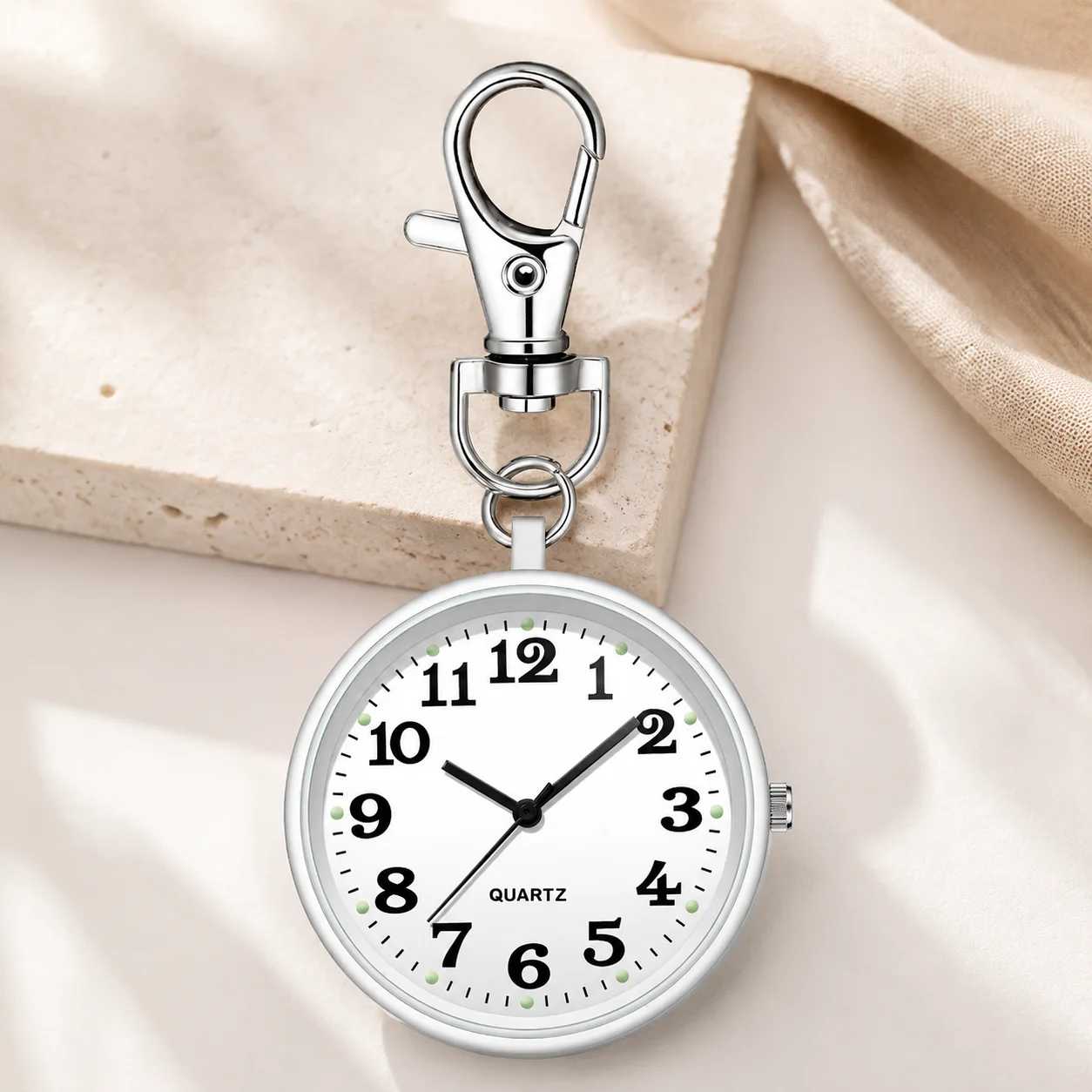 New Tiny Cute Alloy Pocket Watch With Keyring Men Women Quartz Watch For Nurses Seniors Students Minimalist Watches Study Gift