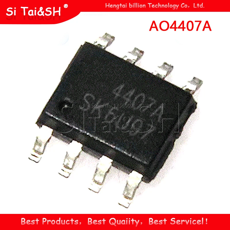 Si Tai & SH 10 ชิ้น/ล็อต AO4407A 4407A MOSFET (Metal Oxide Semiconductor Field Effect ทรานซิสเตอร์) ใหม่ข้อมูลระบบ