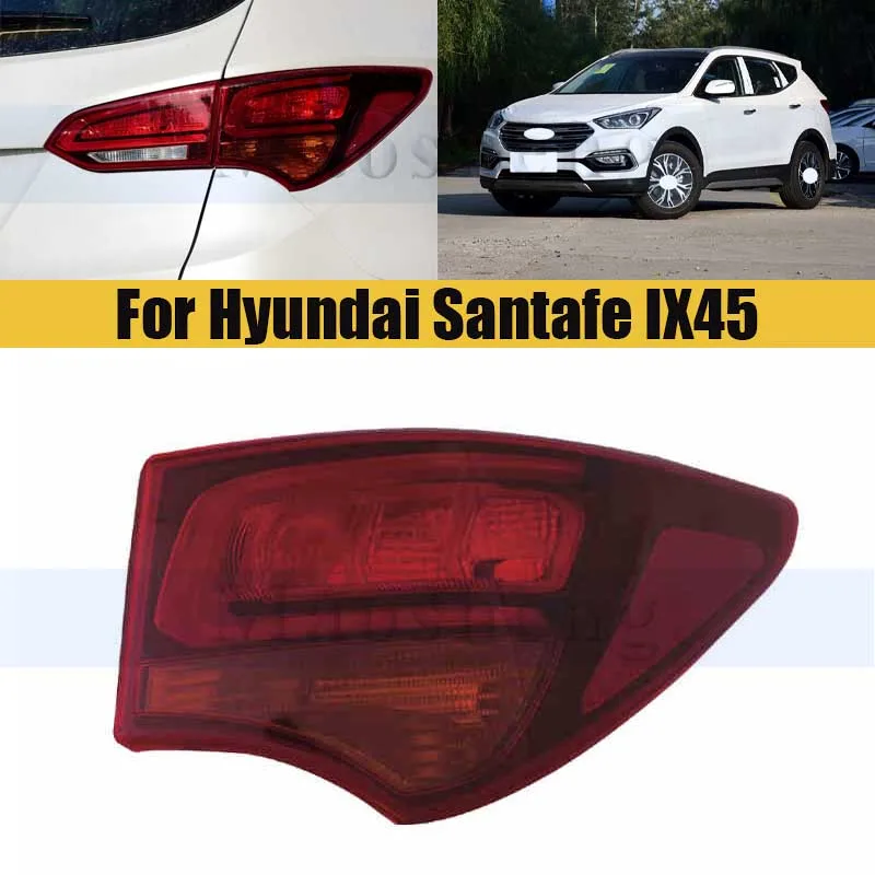 No LED Rear Bumper Tail Light For Hyundai Santa Fe Santafe IX45 2016-2018 Tail Lamp Taillights Taillamps Outer Brake Light