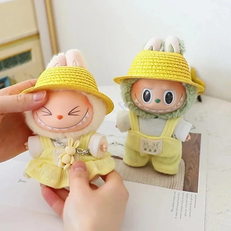 

Candy Colored Dress & Suspender Pants for Ropa Labubu Cute Doll Clothes