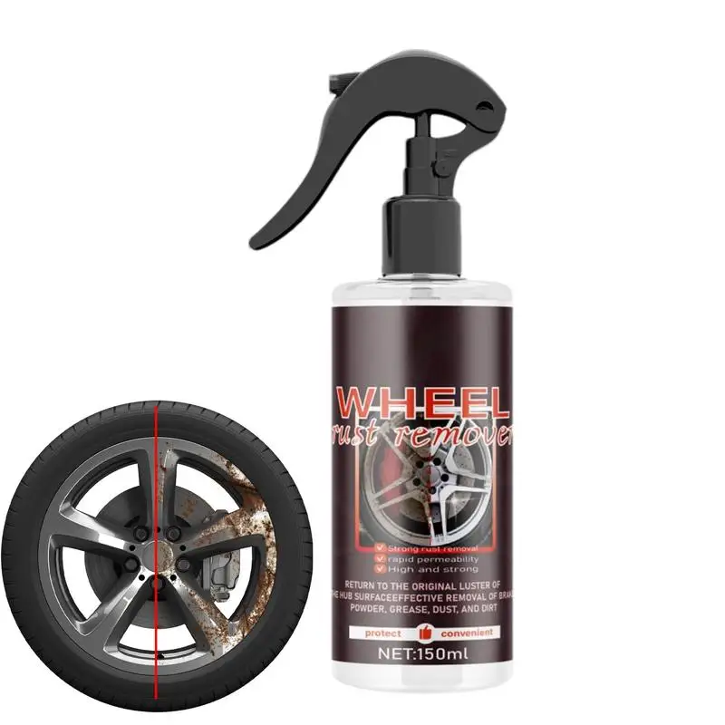 

150ml car Wheel Paint Iron Remover Spray Auto Wheel Hub Rust Prevention Spray Multi-Purpose Auto Rust & Dust Remover agent