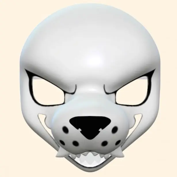 หน้ากากคอสเพลย์ Kemono Base Mask รุ่น Hyena จมูกยาวปานกลางถึงยาว ชุดสัตว์ Fursuit Kig Serie ชุดสัตว์ 3D พิมพ์ลายหัวกะโหลก อุปกรณ์เสริม DIY สำหรับคอสเพลย์