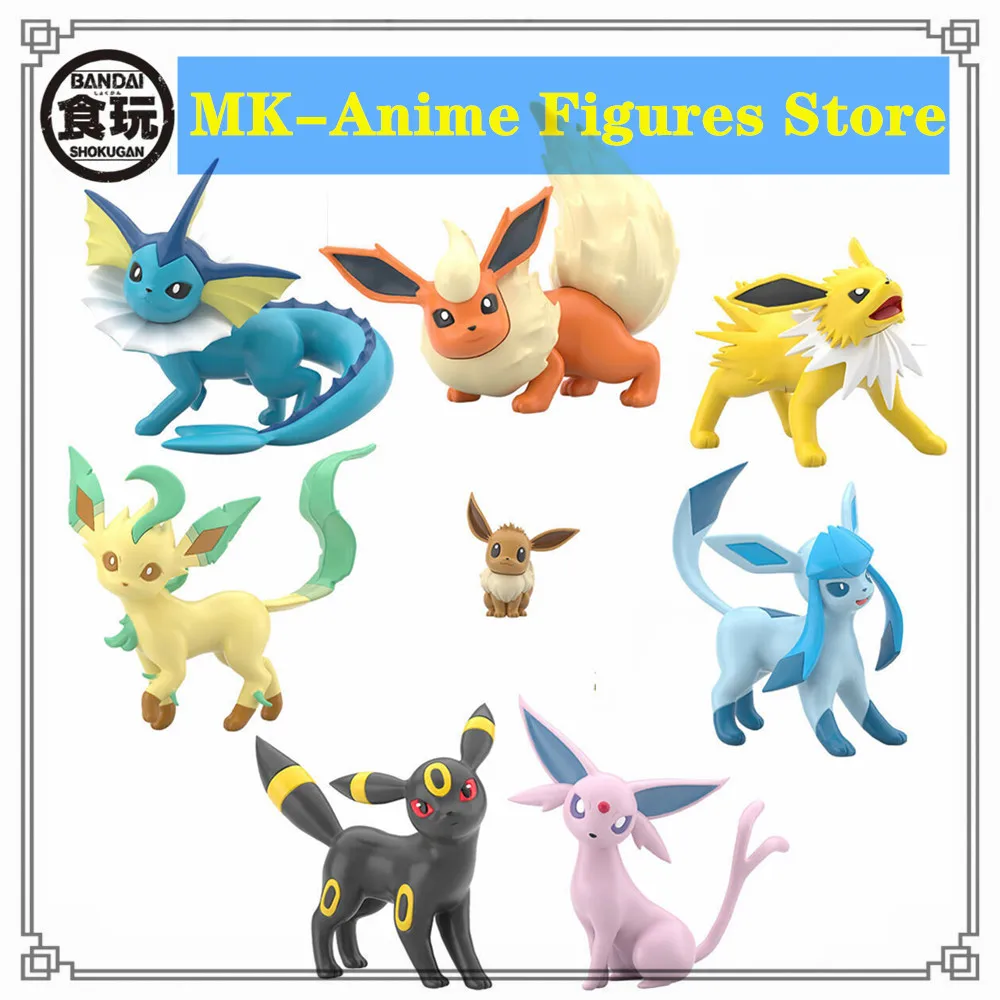 Bandai Pokemon Eeveelution Anime Figure Paldea Regio Pocket Monster Eevee Action Figurine PVC Toys Doll Model Collection