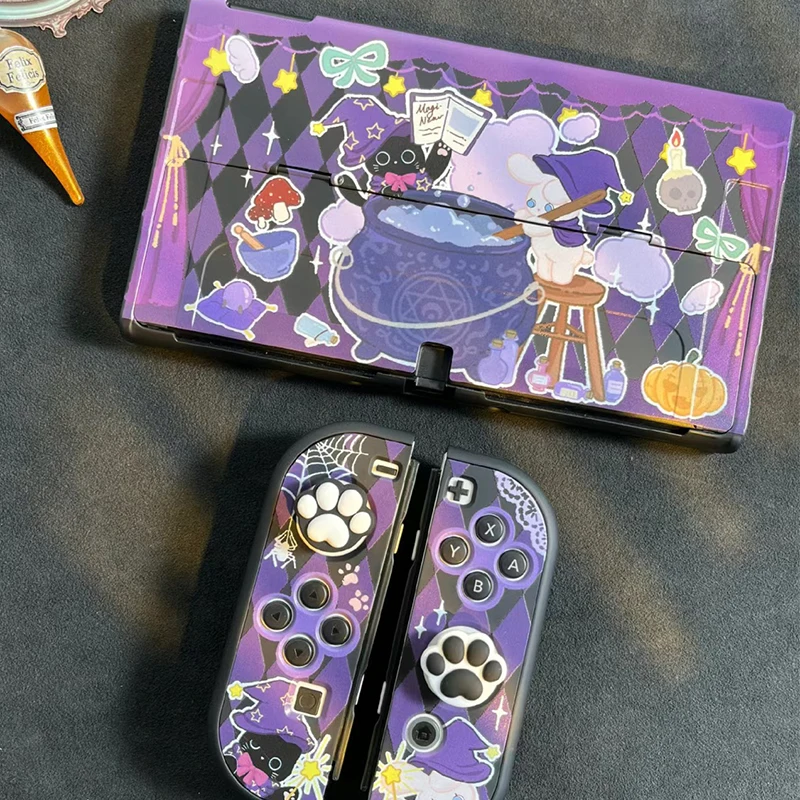 Hard Plastic Protection Shell Case for Nintendo Switch OLED Game Accessessories Skin Cover for Switch OLED Charging Dock Station