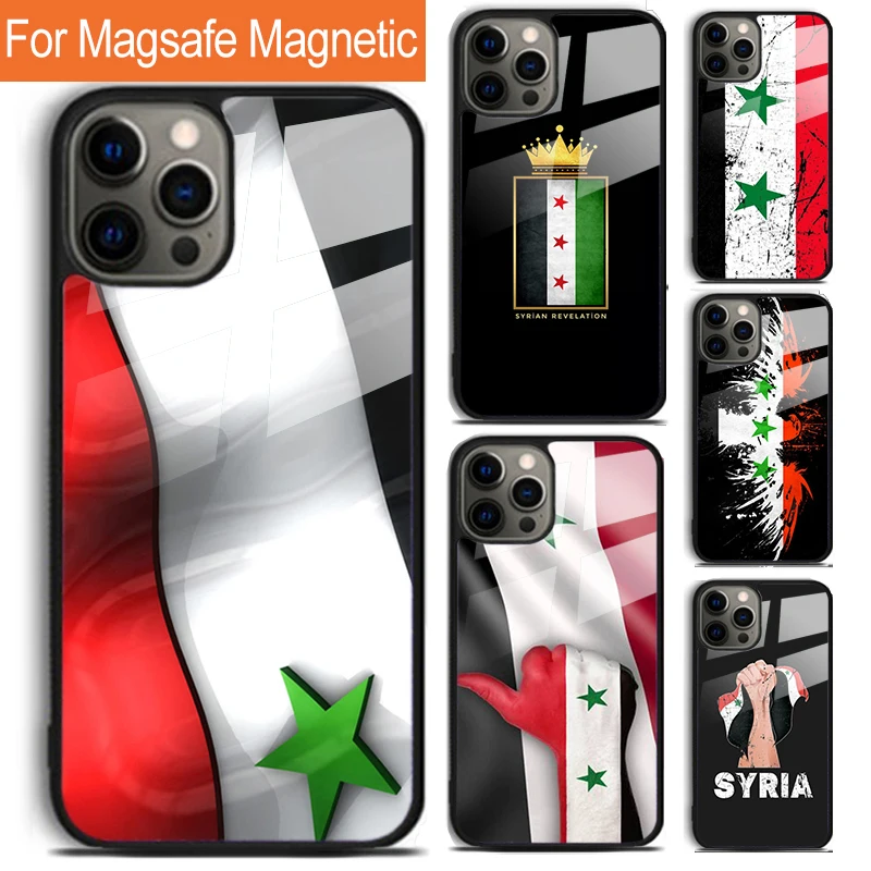 

Syria Syrian Flag Phone Case For iPhone 17 Air 16 15 14 12 Pro Max Plus Magsafe Magnetic Wireless Charging Cover