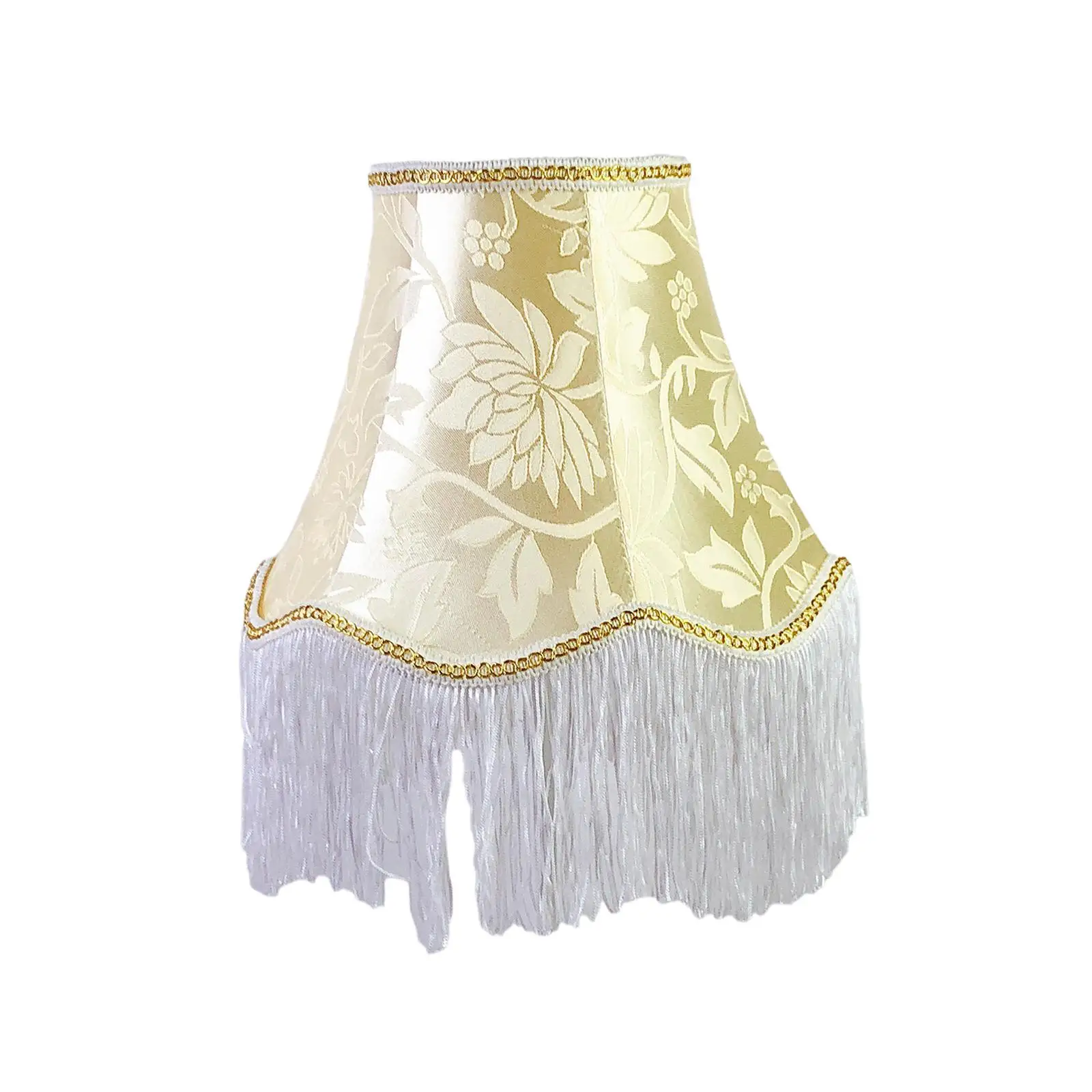 European Lampshade Fringe Lamp Shade Vintage Decorative Table Lamp Cover Tassel Lamp Cover Fabric Lampshade for Home Bedroom