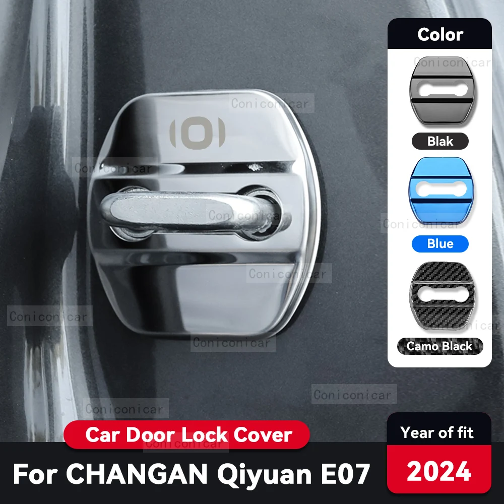 For CHANGAN QIYUAN NEVO E07 2024 Car Door Lock Protection Cover Anti rust Stainless Steel Auto Interior Decoration Accessories