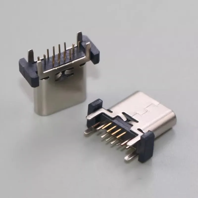 نوع C 16 دبوس أنثى لتقوم بها بنفسك إصلاح USB-C DIP نوع-C المقبس موصلات موصل أنثى جاك شحن ميناء مصلحة الارصاد الجوية SMT PCB لحام