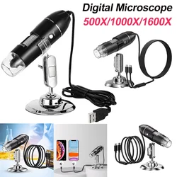 1600X Digital Microscope USB Magnification Endoscope Portable Electronic Microscope for Jewelry Appraisal Video for IOS Android