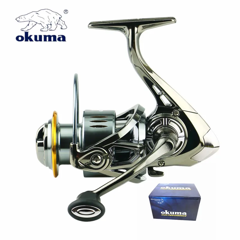 OKUMA all metal fishing reel speed ratio 5.2:1 No gap 13+1BBMax Dragon 22KG fishing reel 2000-7000