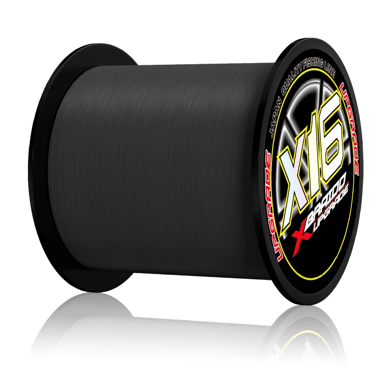 

16 stand black high-density wear-resistant fishing tackles 300m/500m smooth fishing line