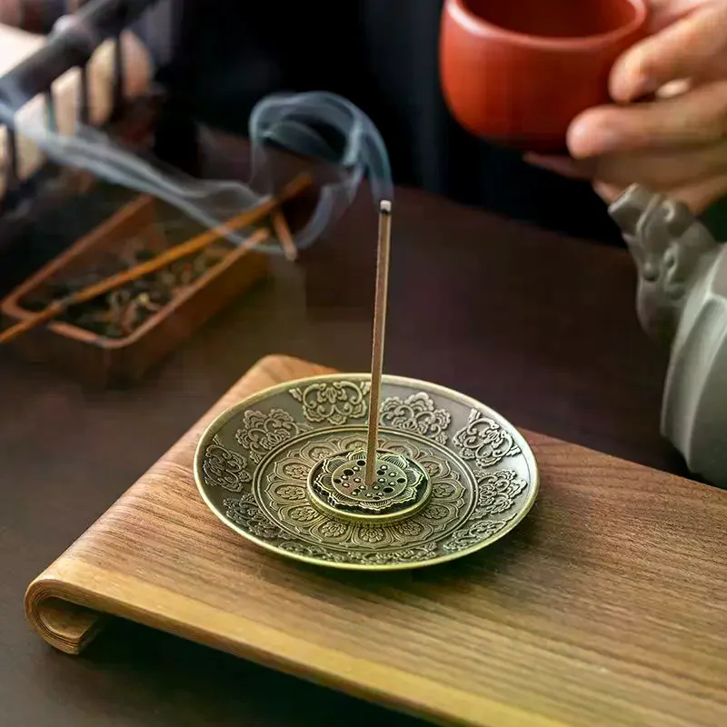 1/2/3/4Pcs Golden Toad Incense Diffuser Incense Stick Holder Metal Zen Lotus Buddha Incense Burner Censer Buddhist Aromatherapy