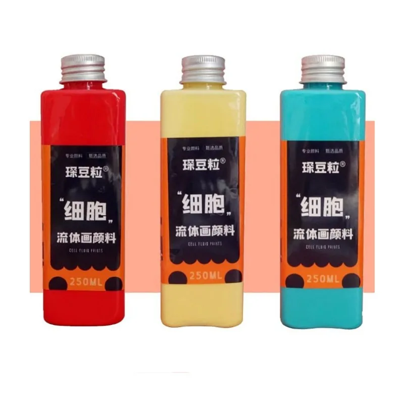 250ml Fluid Painting Paint Set Liquid Painting Graffiti Tools Acrylic Fluid Painting Colorant