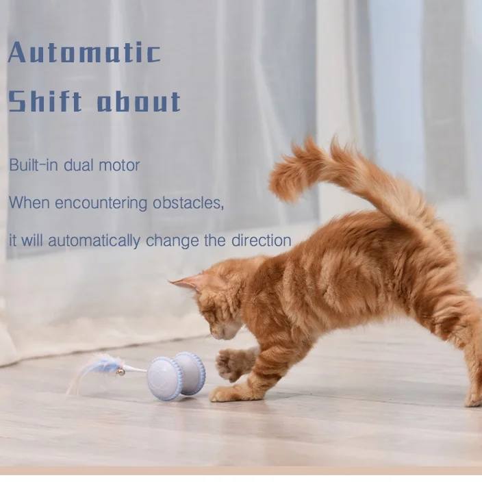 

Automatic Pet Cat Toys Tassel Sensor Cat Toys Funny Kitten Teaser Stick Wand USB Rechargeable Colorful Electronic Smart Cat